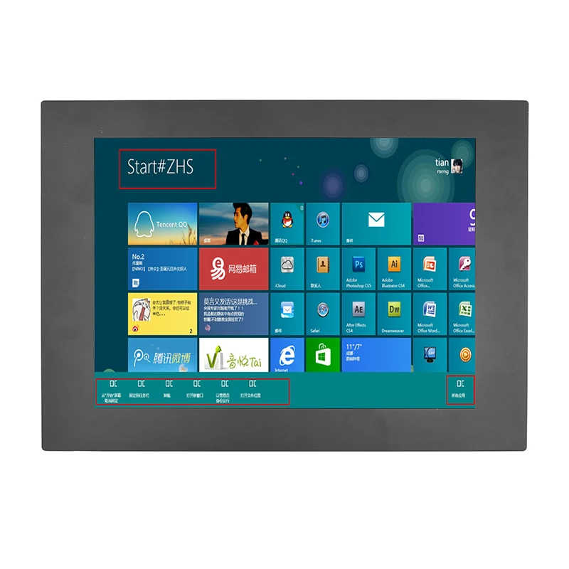 Wall Mount Capacitive Industrial Touch Monitor Monitor 15 Inch Pos Touch Screen Monitors Pc Touch Screen Display for Pos