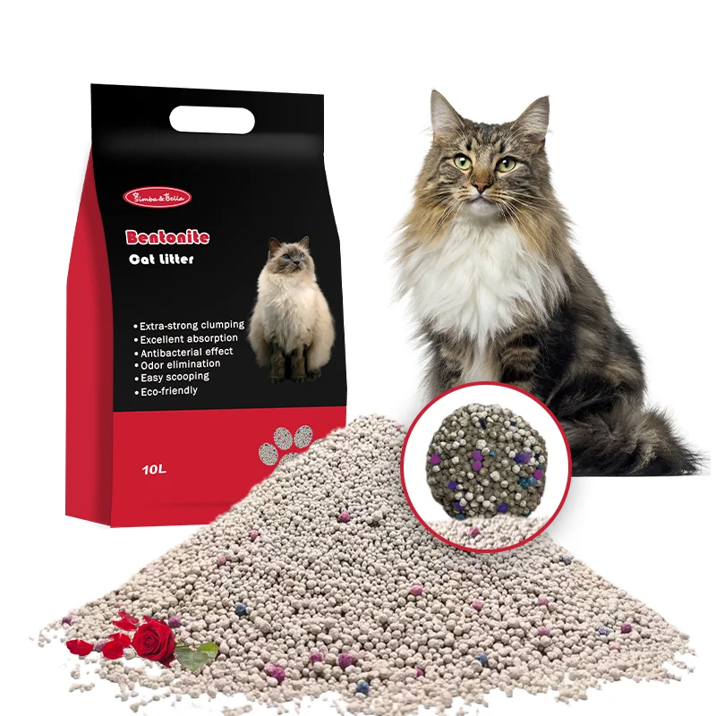 OEM Selling Stronger Absorption 1-3mm 1-2mm 5L 10L Natural Bentonite Clay Cat litter Sand Good Clumping Non-sticking Bottom Sand