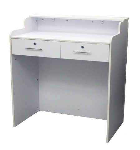 Fashion white barber hair spa beauty nail shop salon furniture small reception desk front counter table