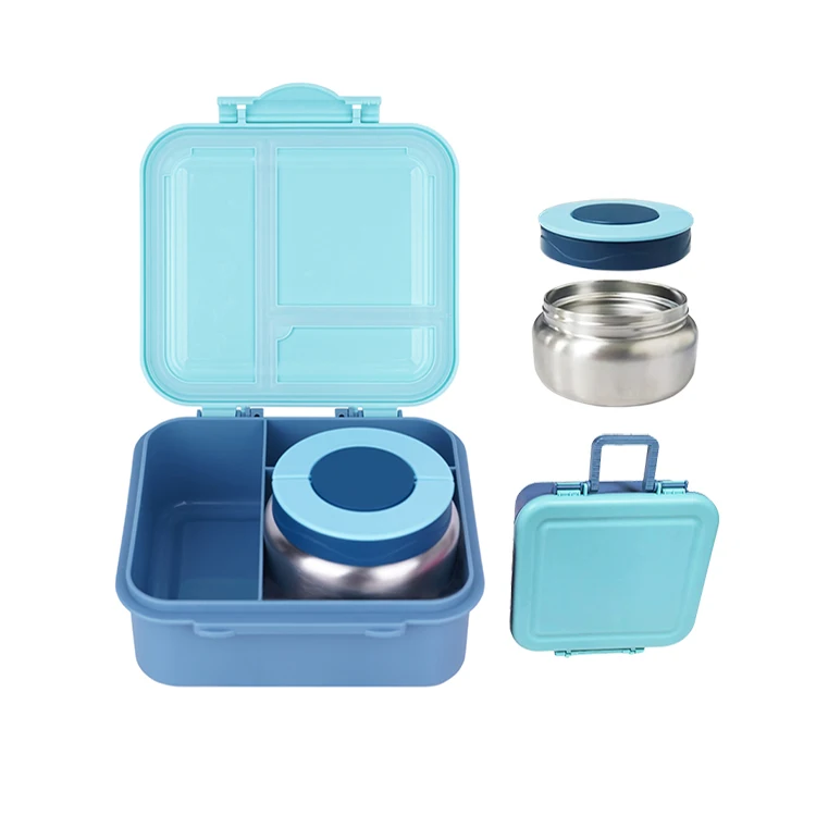 Portable Handle Lunch Box Thermal Stainless Steel Thermos Lunch Boxes BPA Free Lonchera Bento Box For School Kids Children