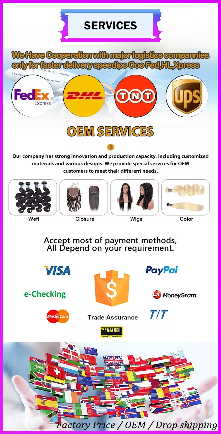 Natural Color Virgin Peruvian Straight Human Hair Bundles With Lace Closure, Free Sample Cuticle Aligned Human Hair