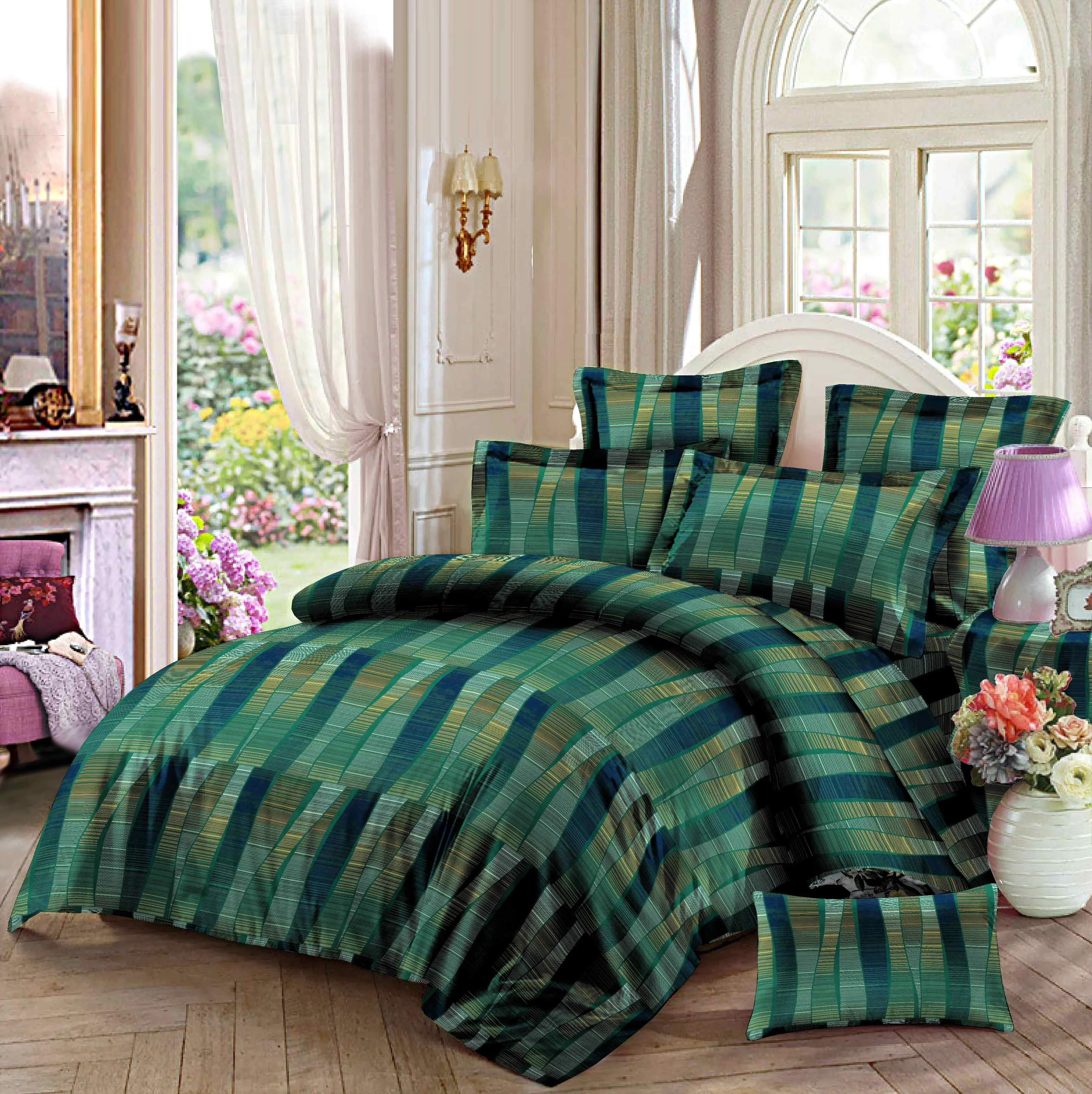 100 polyester microfiber fabric disperse pigment printed fabric new design for hotel home bed sheet for bed sheet set