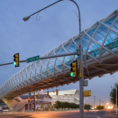 Free design drawing prefabricated steel pedestrian bridge