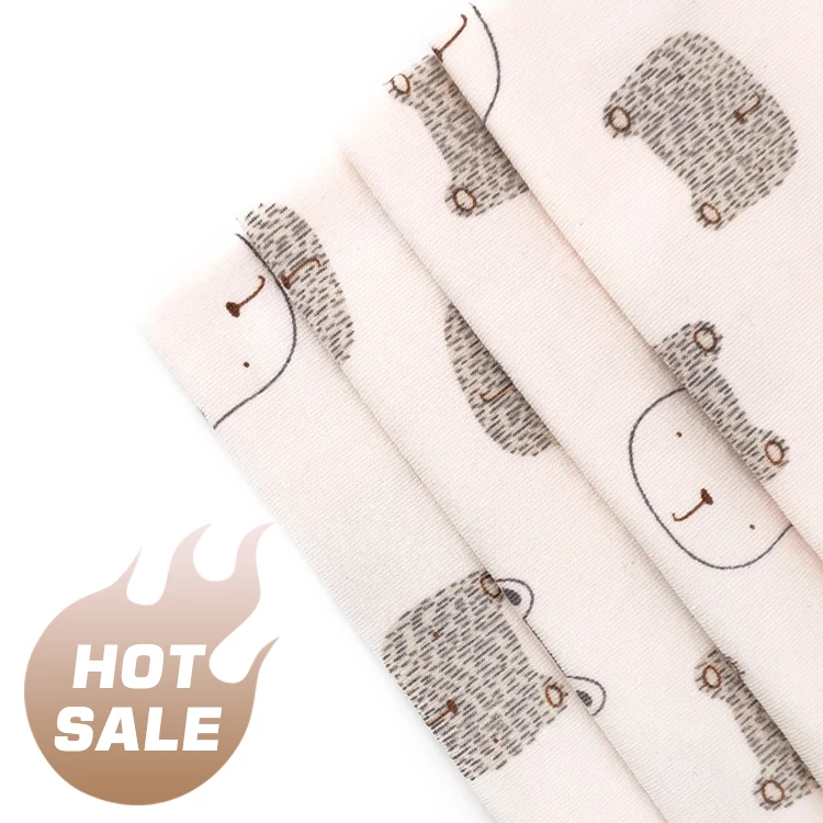 
 Детская ткань 95 хлопок 5 спандекс принт ткань для футболки  