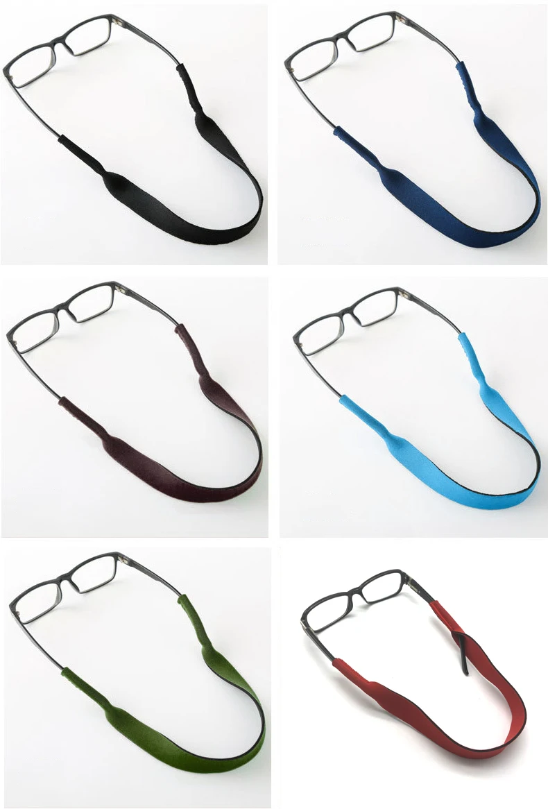 Logo custom Neoprene sports swimming floating cord glasses lanyard neck retainer strap eyeglass sunglasses chain strap