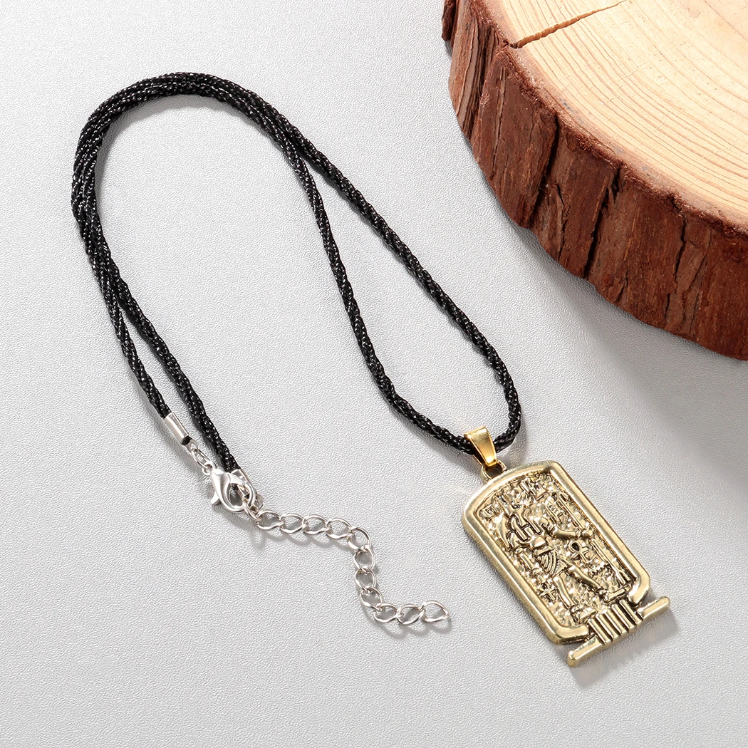 Women Anubis Pendant Necklace Ancient Egypt Religious Jewelry Egyptian Hieroglyphs Awesome Men Necklace Fashion Egypt Charm