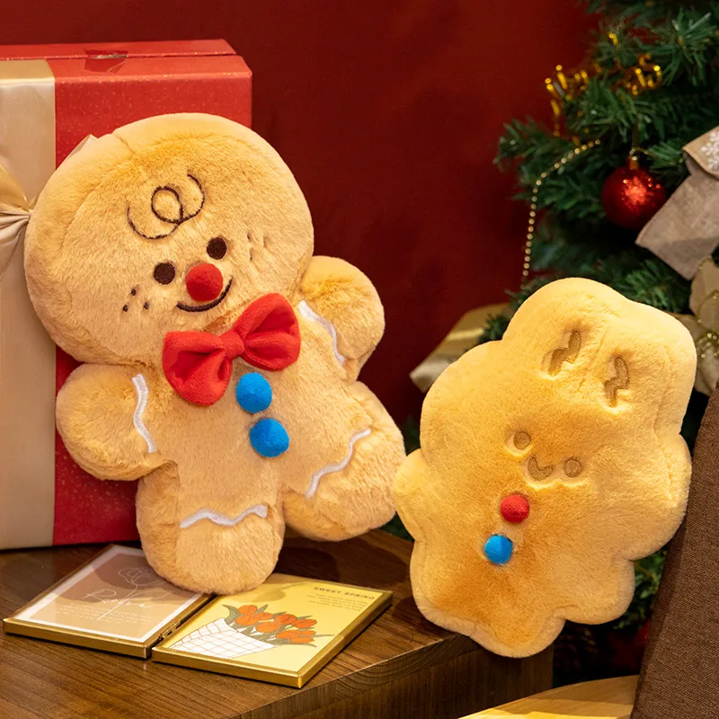 Lovely stuffed rabbit plush doll home decoration soft christmas gingerbread man plush toys for kids gift