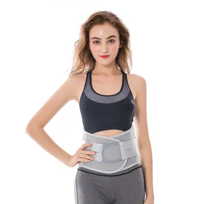 Customized Medical Back Brace Adjustable Compression Lumbar Support Belt With 3 Removable Pad