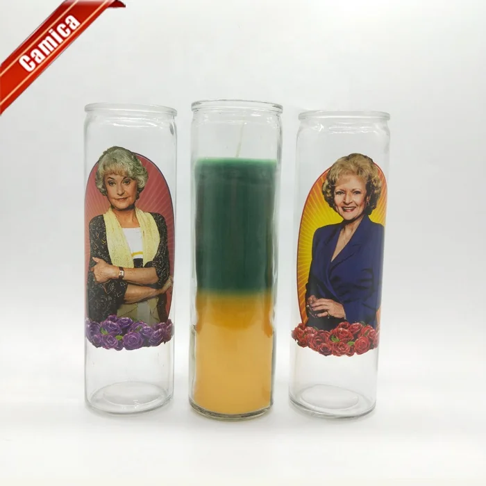 2023 Hot Sale Cylinder-shaped Religious Candle Holder/Church Vigil Devotional Candles Deli glassware Glas