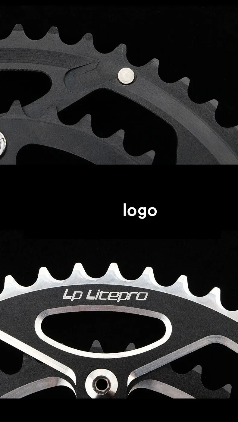 BMX 39-53T 9 10 11 Speed Double Speed Chainring For Road Bike Chainwheel Anode BCD 130 Chain Wheel Litepro