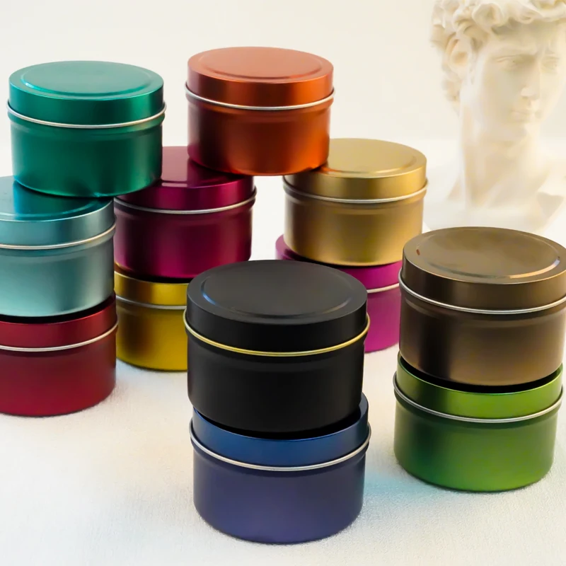 Luxury Soy Wax Candle Scented Velas Aromaticas Candles Romantic Tin Candle Jars