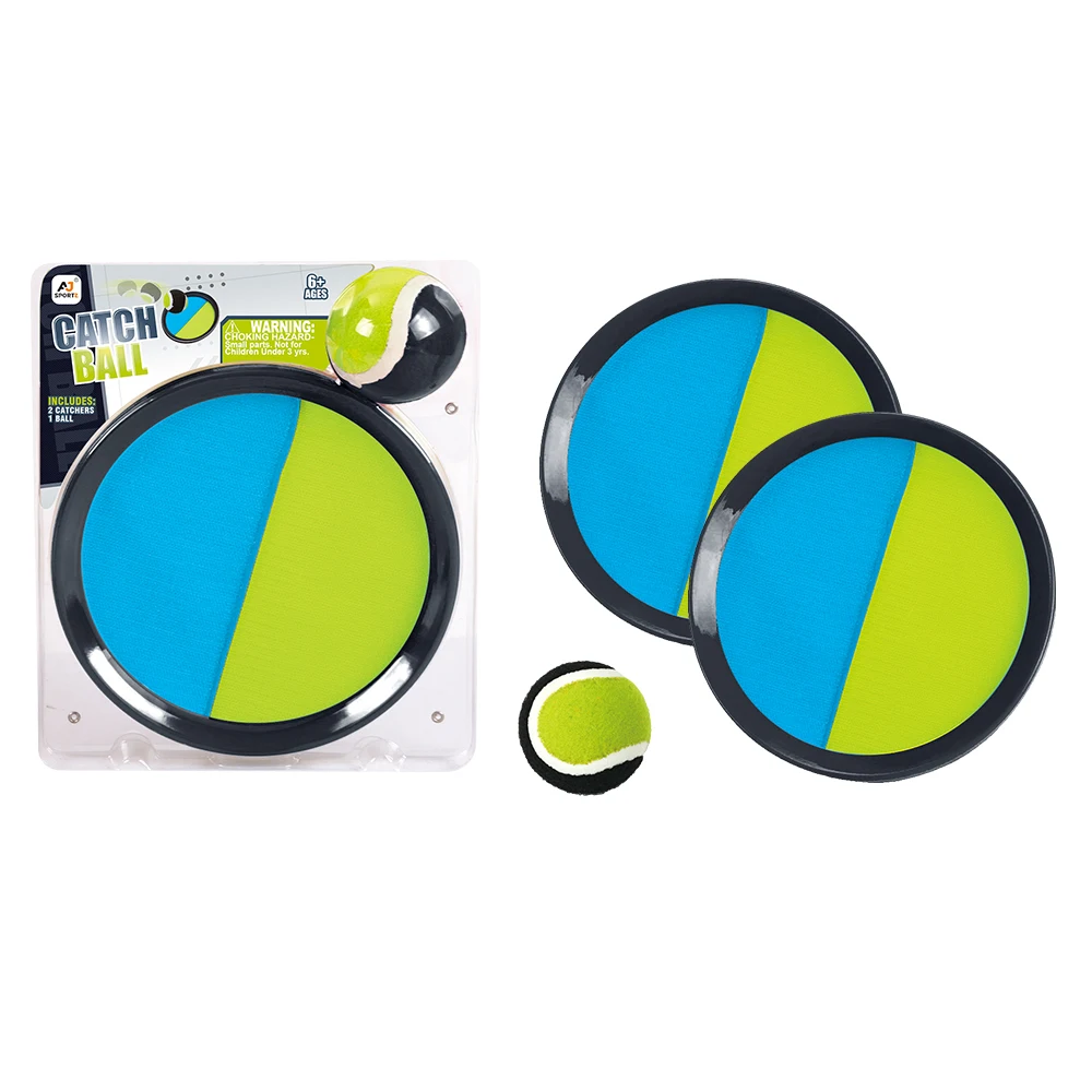 7.6 Inch Kids Toss And Catch Ball sets paddle Sticky Ball Toys Kid Garden Games Velcro Ball Toss