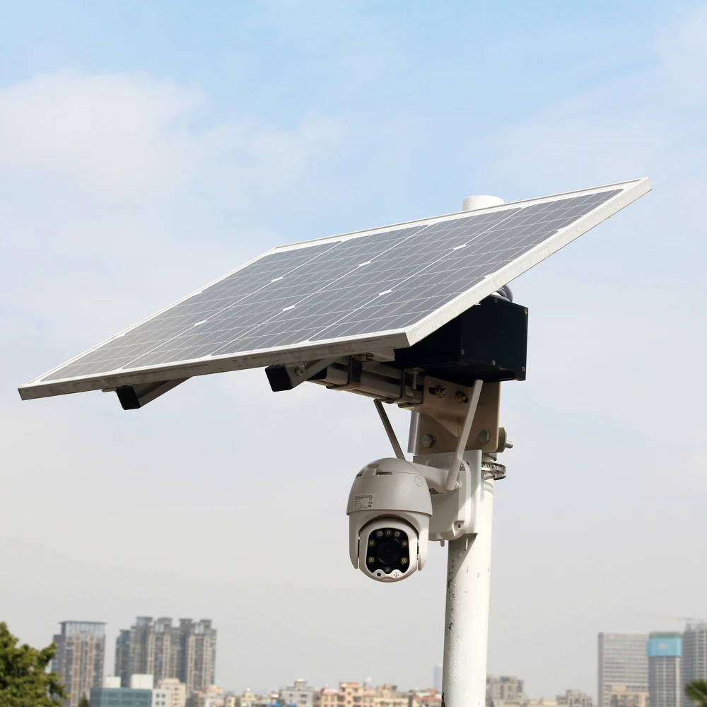 Собирается tech ip ptz камера для наружной съемки gsm Wi-Fi cctv охранная 80 Вт работает 4g видеонаблюдения 4G Солнечная 5mp