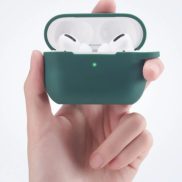 Водонепроницаемый Мягкий силиконовый чехол для Airpods с логотипом на заказ брелоком 1/2 и 3 Pro