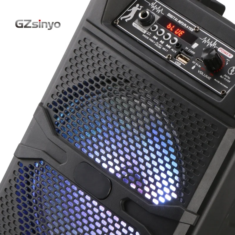 OEM/ODM portable trolley blue tooth speaker 8 inch karaoke outdoor battery speaker