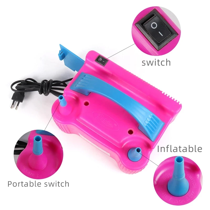 2021 Новый 220V 110V AC Электрический воздушный шар насос с двойным отверстием надувной инструмент воздуха на день рождения быстрая автоклавного твердения