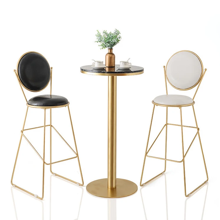 Wholesale Nordic Fashion Industrial Bar Chair Cafe Bar Pub Bistro Furniture Iron High Chair