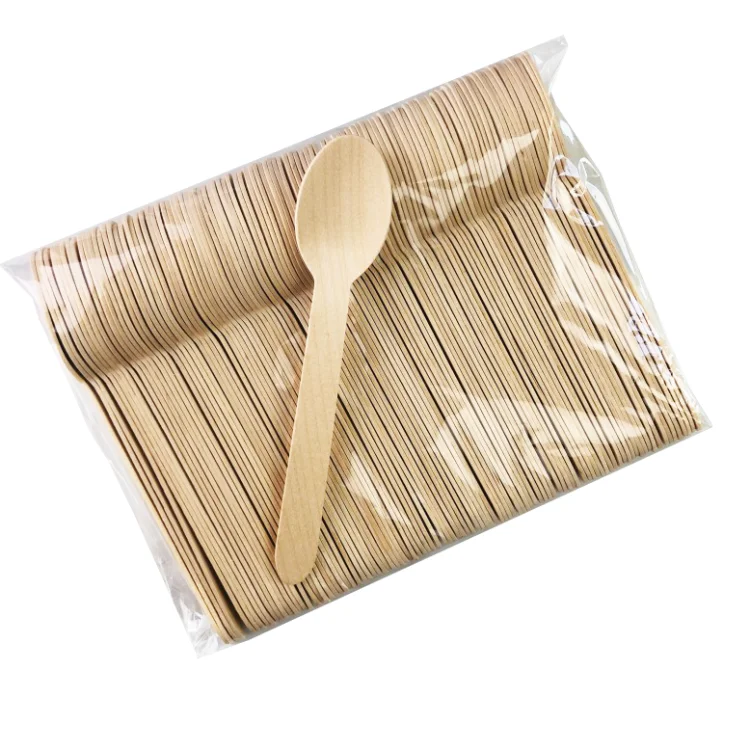 Cheap Wooden Disposable Cutlery Spoon Fork and Knife in Bulk