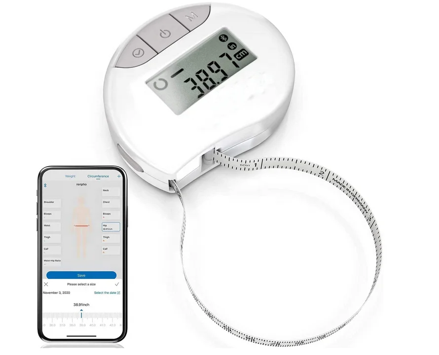 60 Inches 150cm Custom Logo New Designed Digital Electronic Soft Ruler More Accurate Body Smart Tape Measure With App