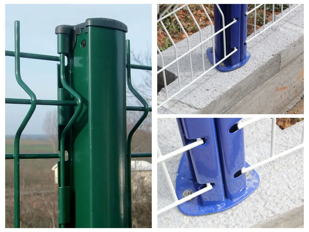 Hot Sale Powder coated 3D Curved Welded wire mesh panel fence Garden  Fence with peach post