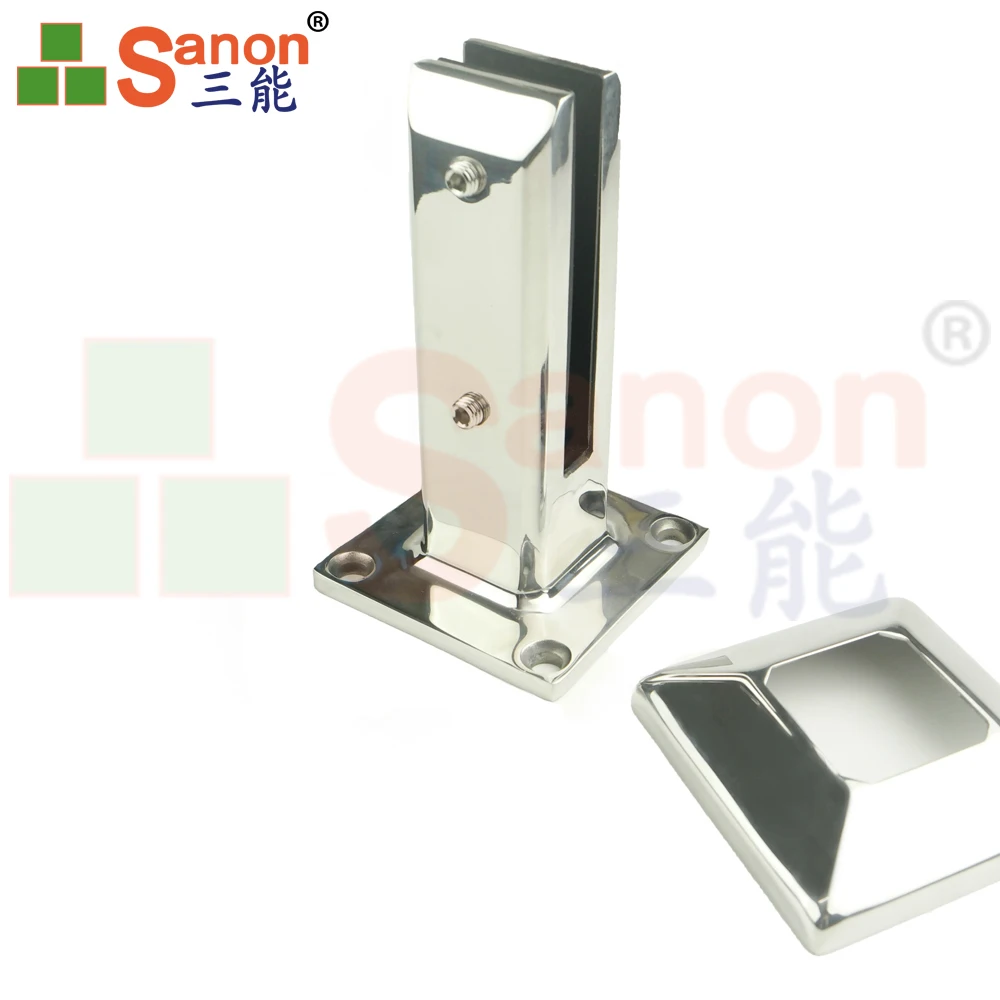 SANON INOX Casting Factory Stainless Steel 304 Glass Fittings Pool Fence Clamp Spigot