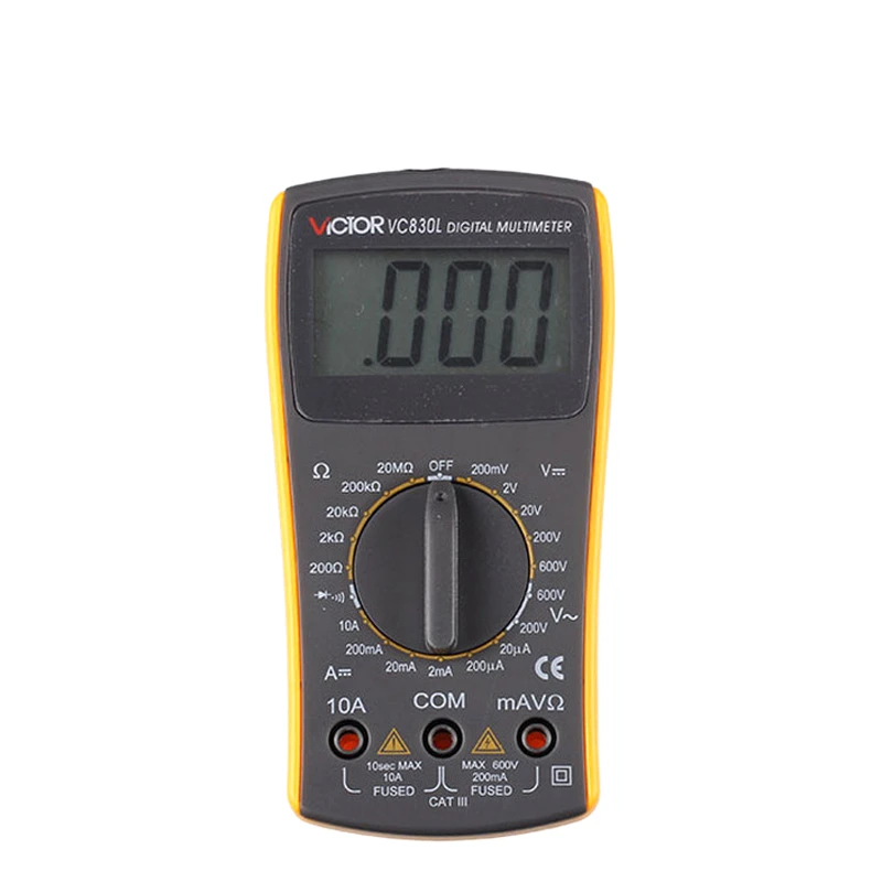 Multimeter Digital Meter Tester VC830L 1999 Counts DC/AC Ammeter Volt Ohm Tester Meter Multimetro With LCD Backlight