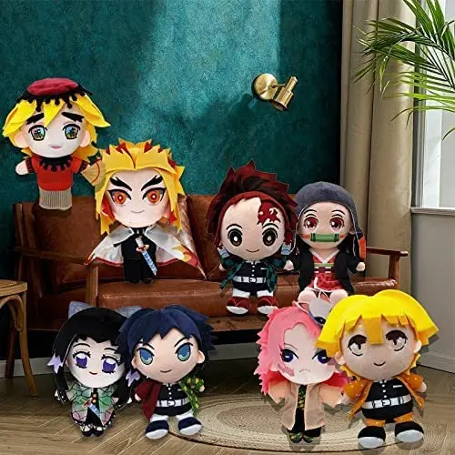 Custom Anime Demons Slayer Plush Toys Doll,Kimetsu No Yaiba Anime Character Plush Toy Doll Soft Cartoon Plush Figure Stuffed Toy