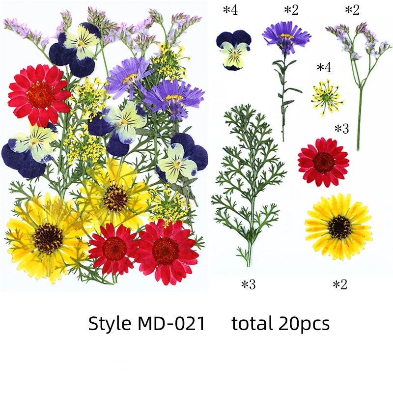 New Style Love Flower Sea Series Natural  Mixed Real Dried Pressed Flowers For Resin