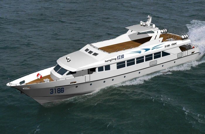 Grandsea 150seats Aluminum Coastal High Speed Passenger Ferry Boat for Sale