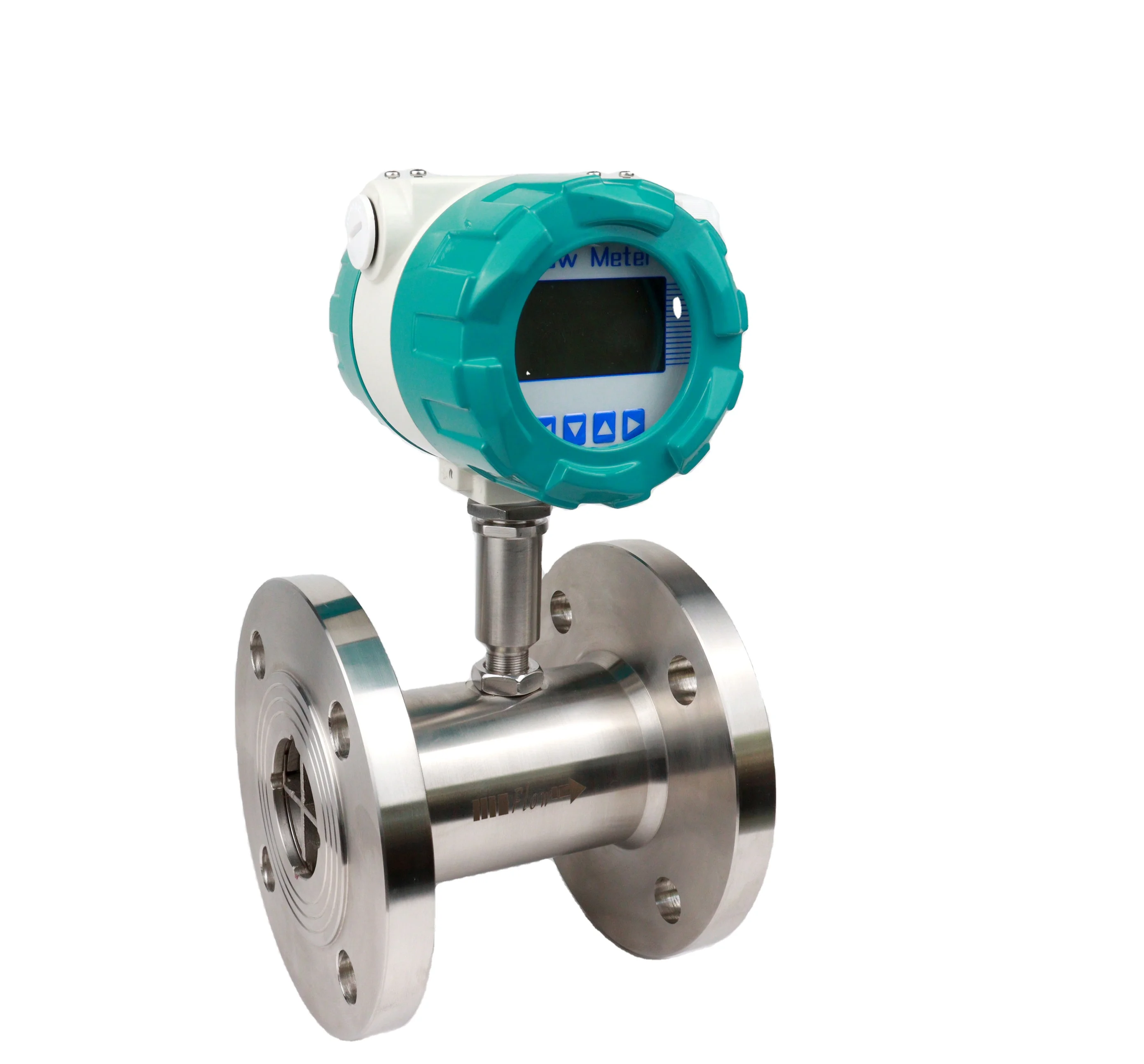 Turbine Flowmeter Modbus flange thread clamp Water 4-20Ma Sunflower Oil Flowmeter RS485 crude pulse output turbine flowmeter