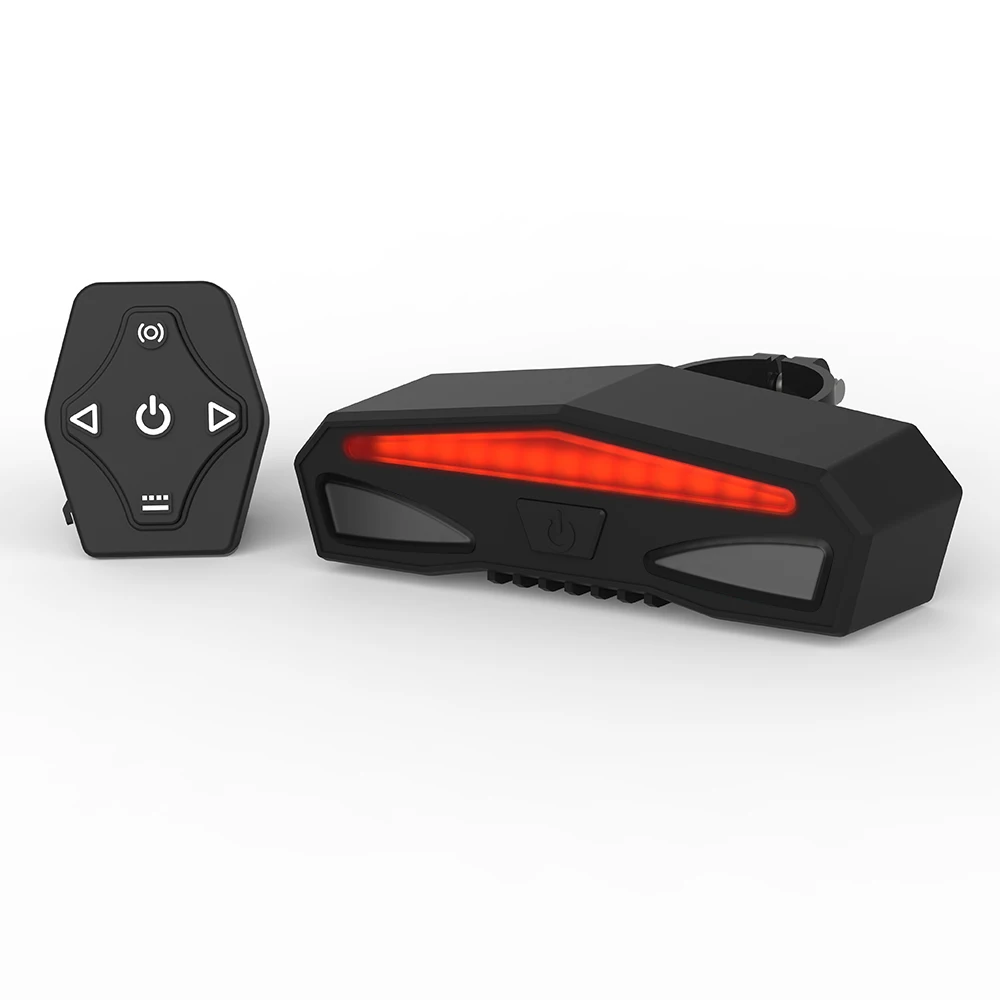 New LED Wireless Bike Tail Light Smart USB Rechargeable Cycling Accessories Remote Turn Bicycle Rear Light Signal