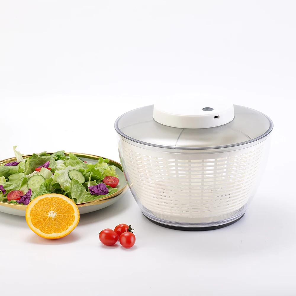 2024 New 4.75L Plastic Kitchen Gadget Dry Salad Spinner With Pump Fruit & Vegetable Tools for Salads