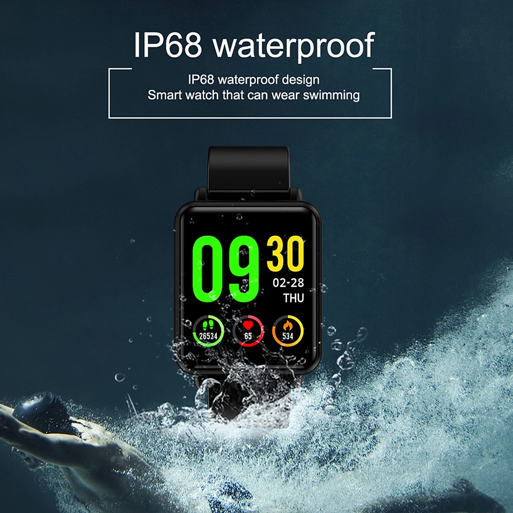 
COLMI Land 1 Full touch screen Smart watch IP68 waterproof BT 4.0 Sport fitness tracker Men Smartwatch 