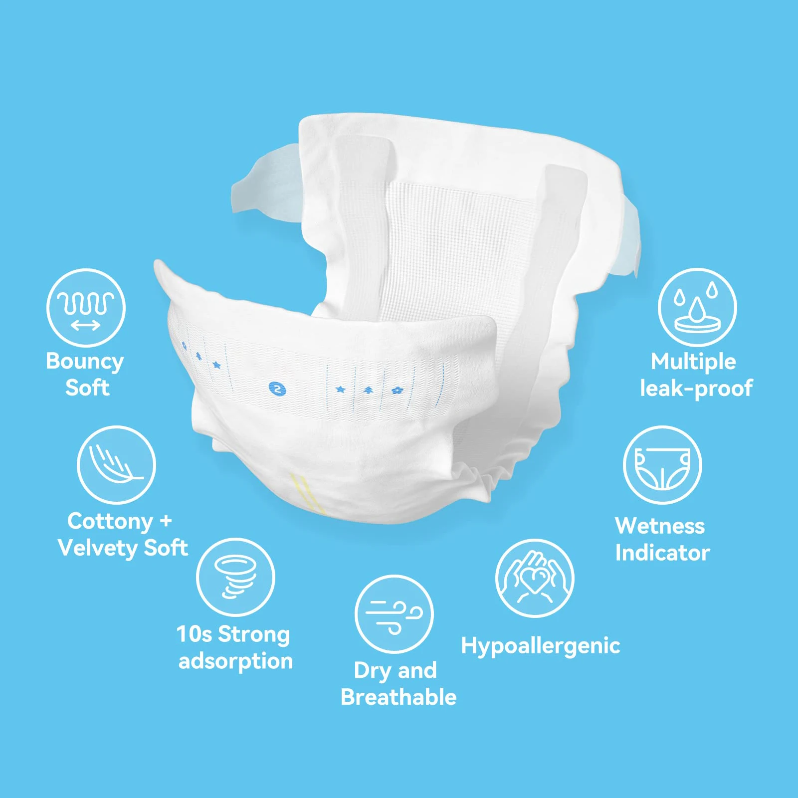 Free Sample Hot Trend Low Price Baby Diapers Wholesale Custom Home Daily Use Baby Diaper