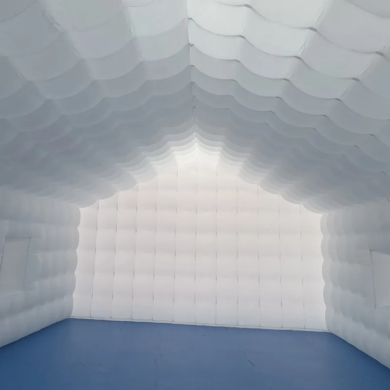 Outdoor Trade Show Advertising Oxford Fabric Cube Tent Dome LED Lighting Inflatable Mobile Night Club for Event Party