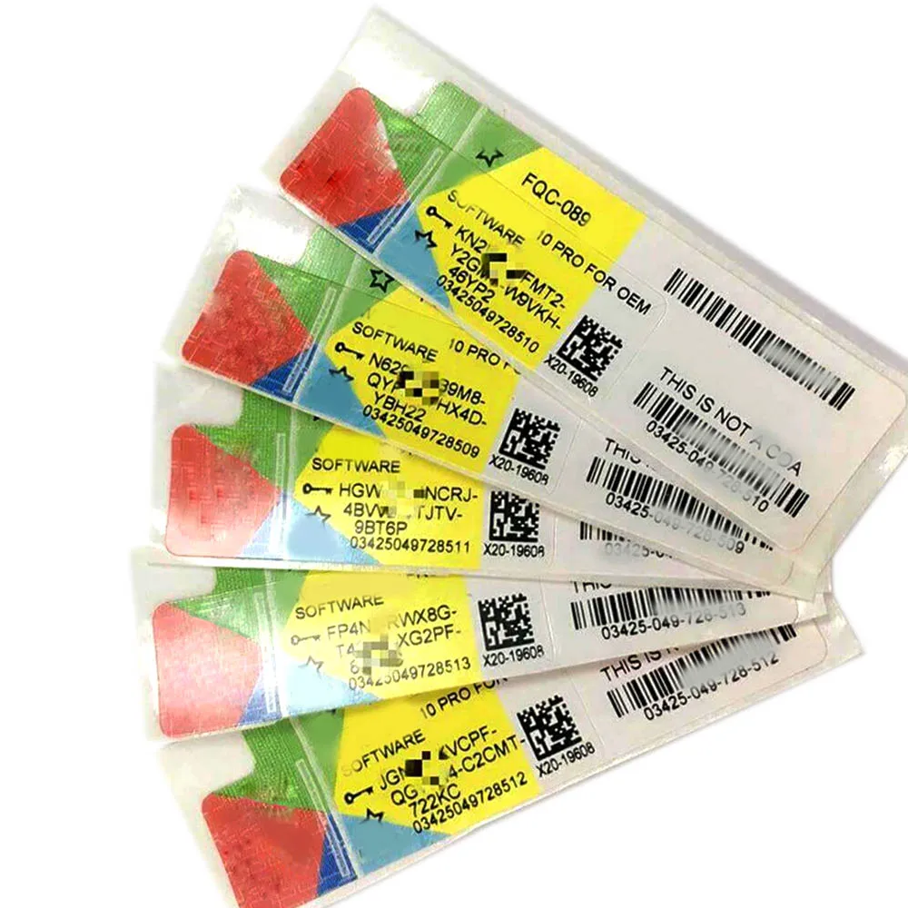 Computer Hardware Software online download Win 10 Pro Coa Sticker 10 professional key software 10 coa sticker