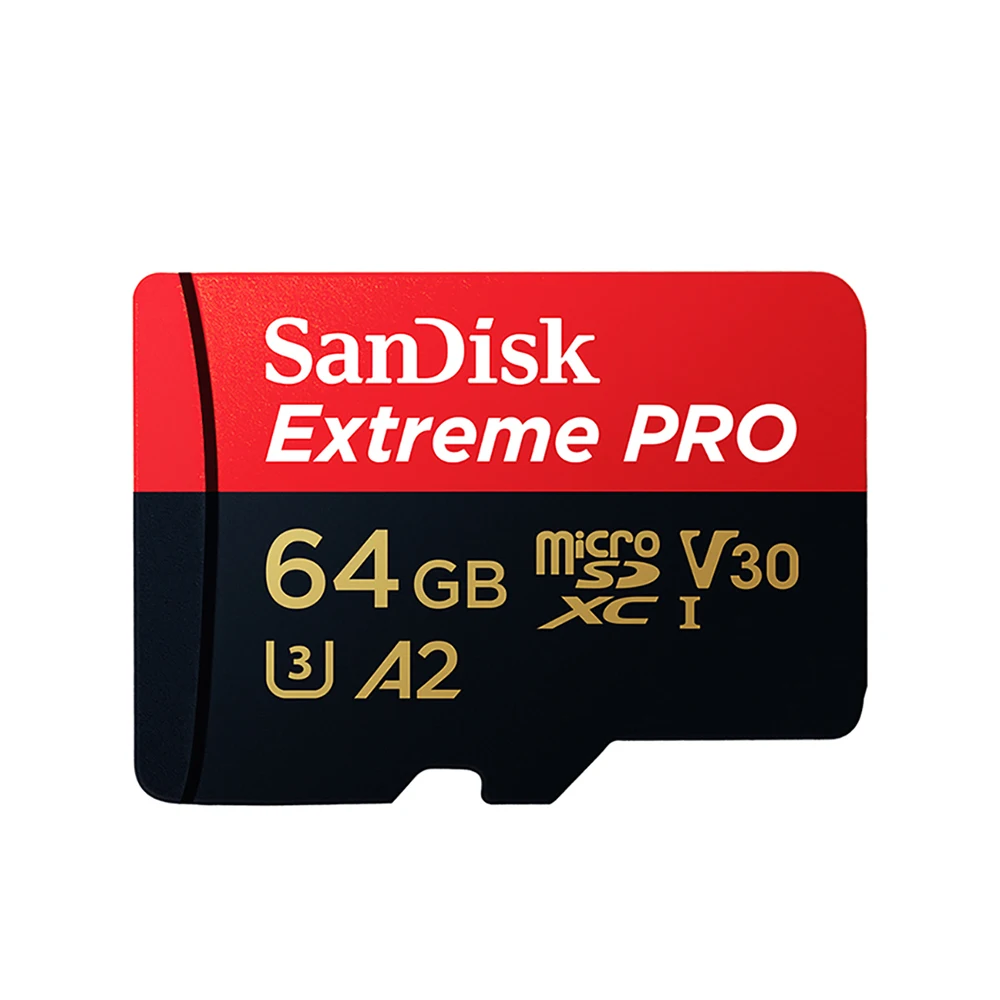 For Sandisk Extreme Pro 170MB/s Memory Card 32GB 64GB 128GB 256GB Mi cro SD Card A2 C10 U3 V30 SDXC UHS-I TF Card With Adapter