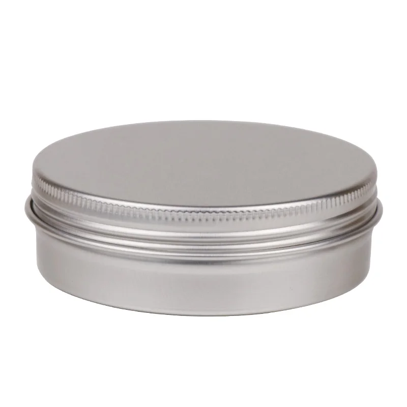 Wholesale container tin can 5g 30g 50g metal round silver aluminum jar with free sample