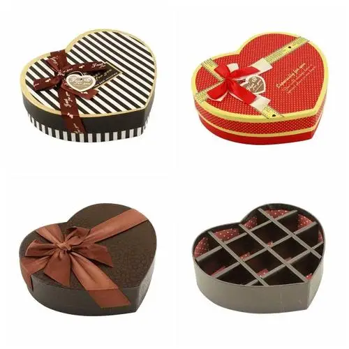 Custom Luxury Gift Packaging Heart Shaped Cardboard Packaging Chocolate Flower Gift Boxes
