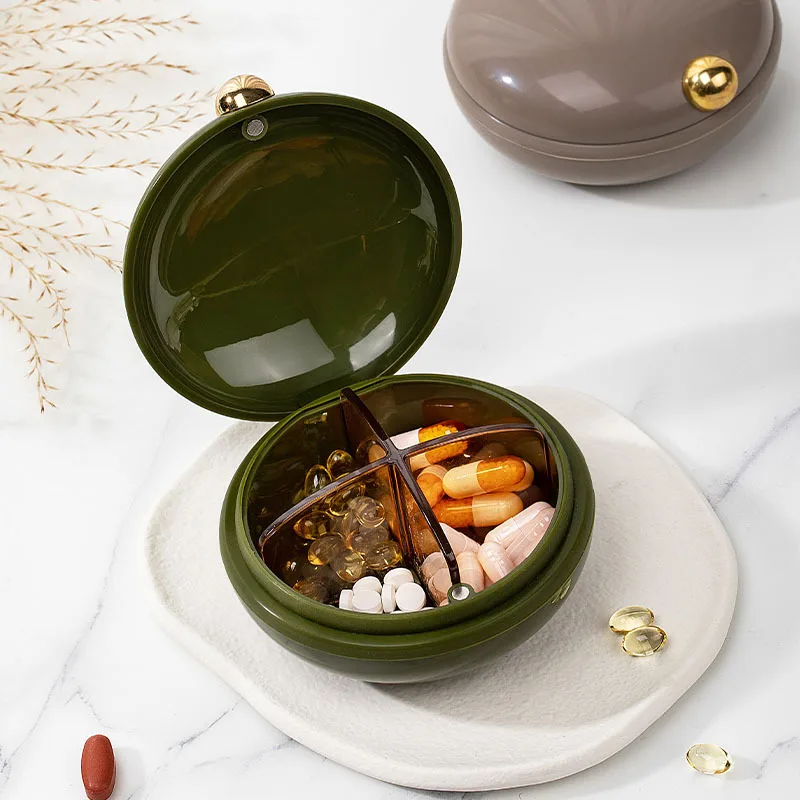 NBBLUESKY Luxury Portable Plastic Medicine Container Mini Health Care Pill Storage Cases Organizer Jewelry Box for Candy Storage