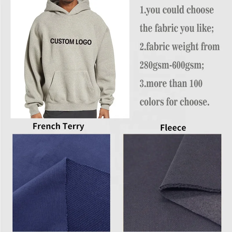 Oem Graphic Streetwear Acid Wash 400 500 600 Gsm Heavyweight Men Cropped Manufacturers Puff Print Printing Custom Hoodies