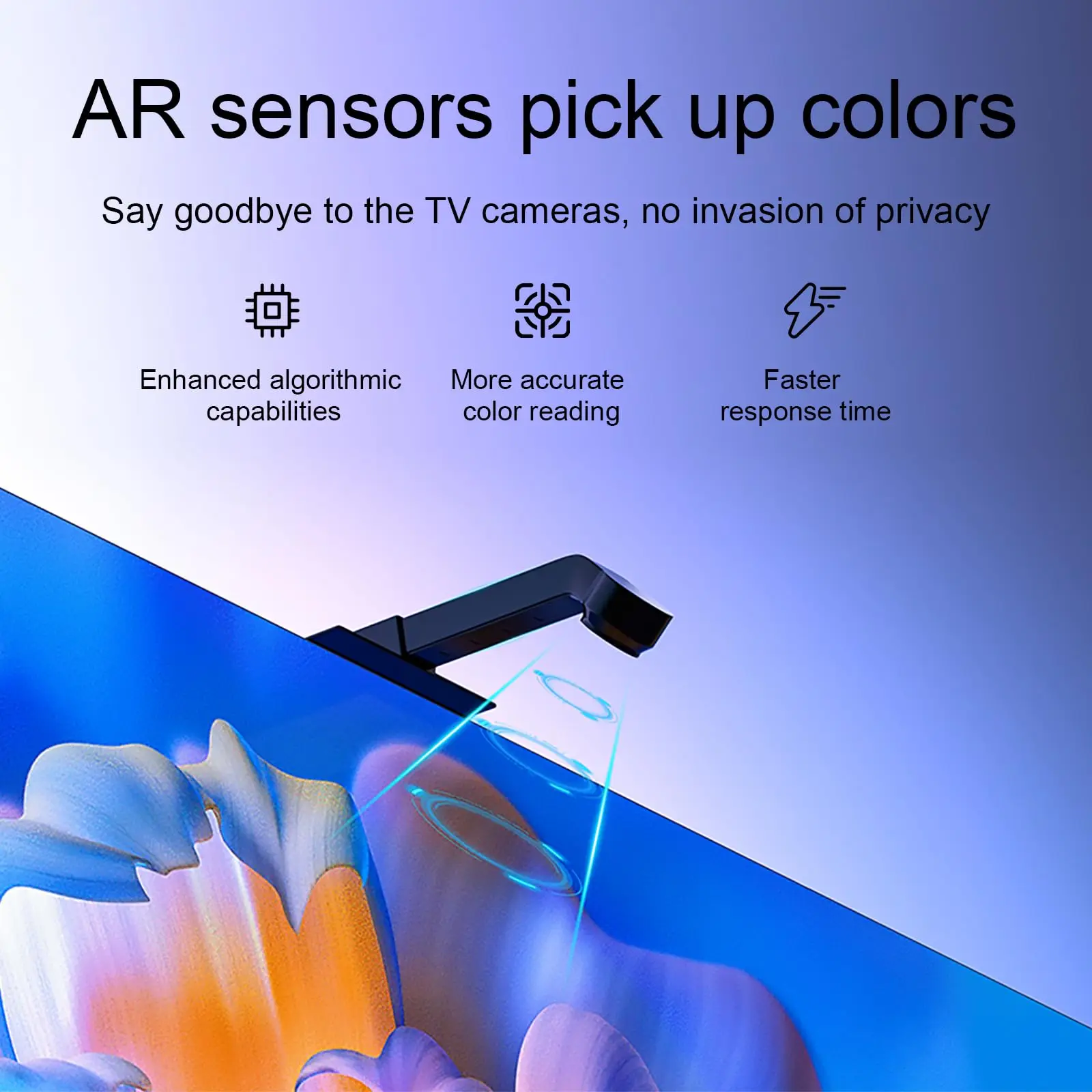 TV LED Lights Sync with Display Screen TV Backlight with AR Sensor Camera Music Sync App Control