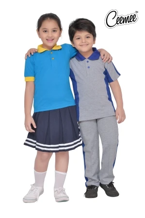 Wholesale High Quality Primary School Uniform for Boys & Girls Latest Design with School Logo Soft Fabric Unisex for Children