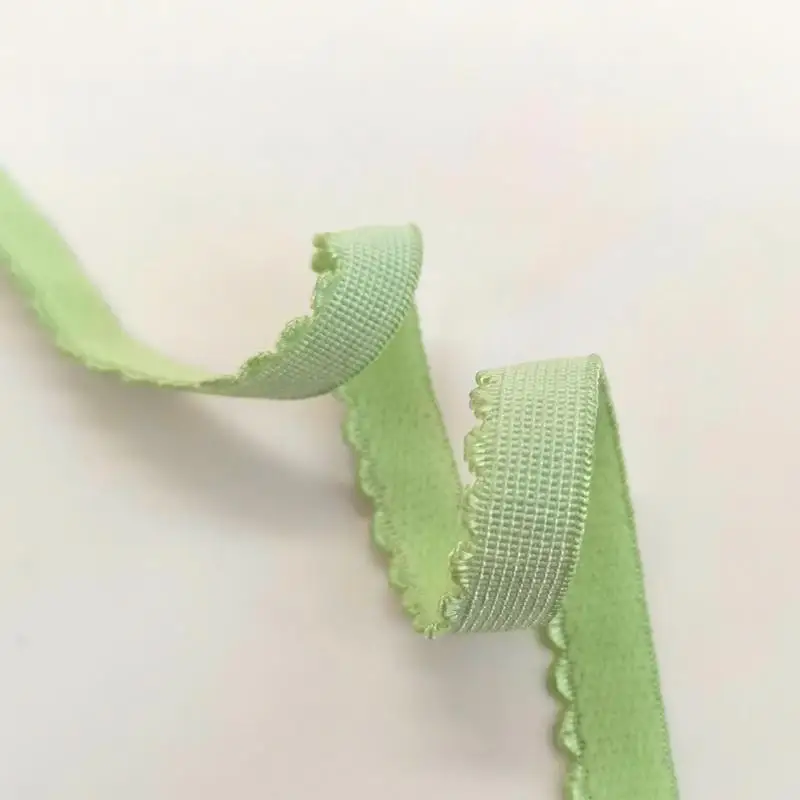 In stock one sided brush picot elastic 10 mm 12 mm 14 mm 20 mm multiple width Nylon spandex bra elastic webbing