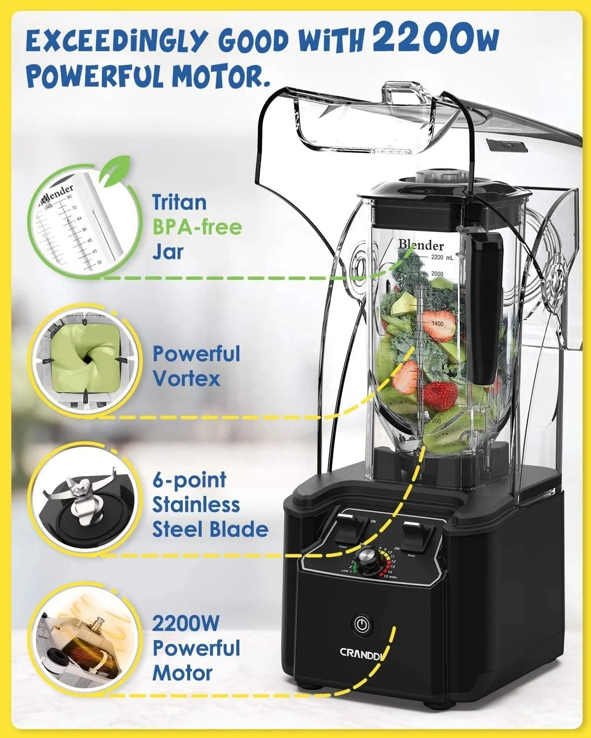 The latest blender in stock with touch screen display precise and intelligent control of the juicer