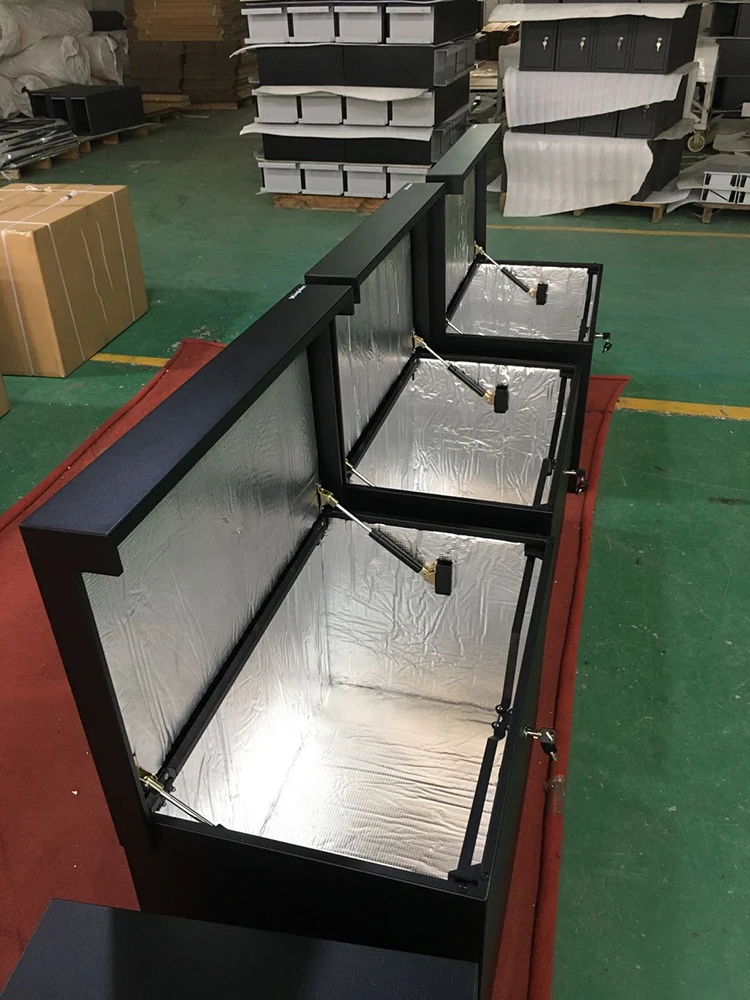 High Quality Food Storage Box Modern Anti-theft Glass Containers for Food Storage Rectangle Metal Furniture Rectangle Box