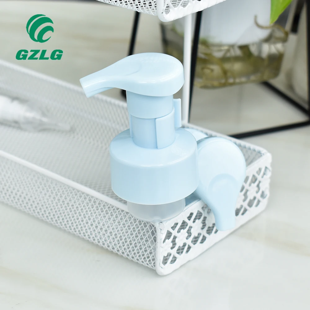 PCR Eco-friendly Gzlg Manufacturer Wholesale 28/410 Cosmetic Pumps 28 410 Blue Plastic Foaming Dispenser Pump