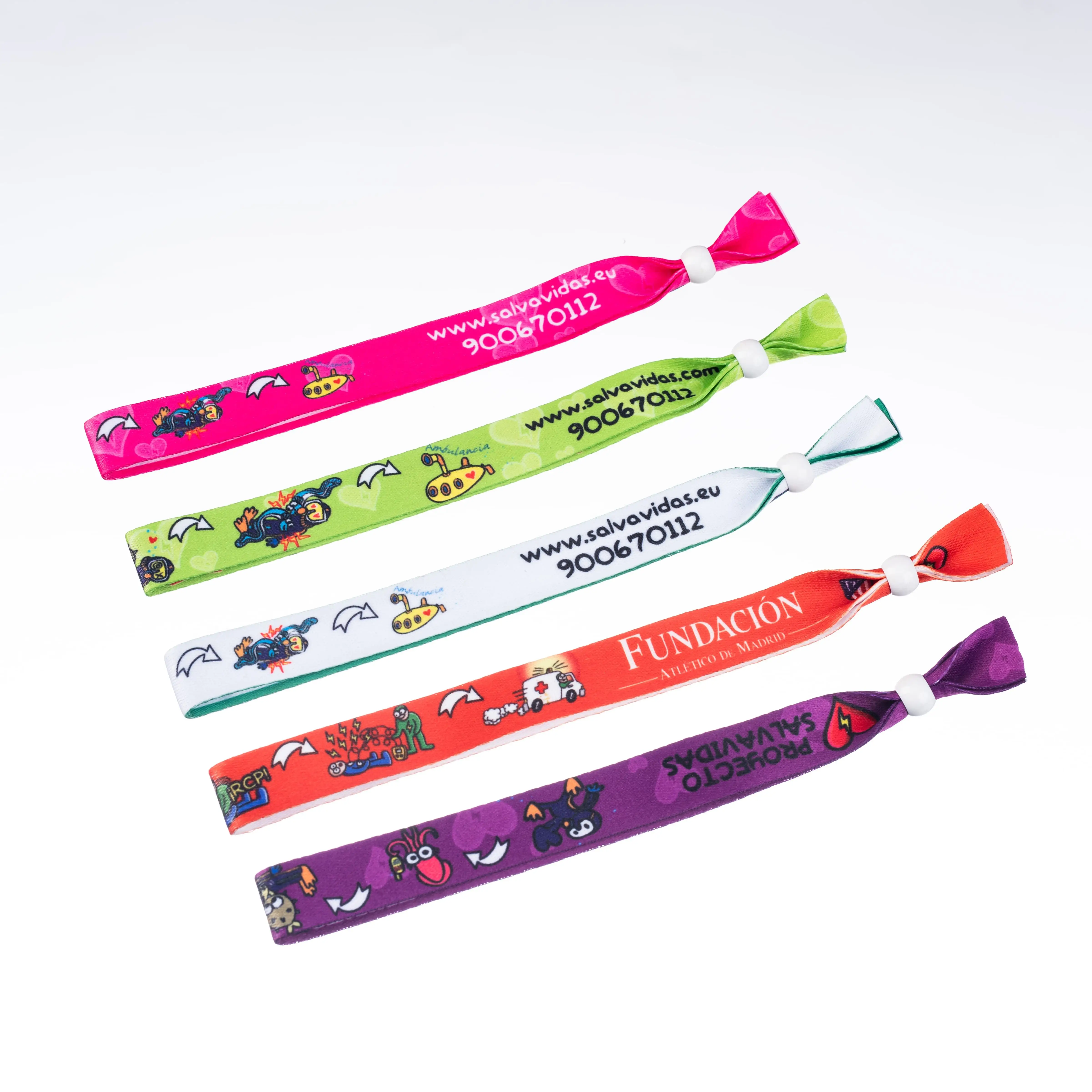 Новый рекламный браслет ручной работы из полиэфирной ткани тканый для фестивальных концертов