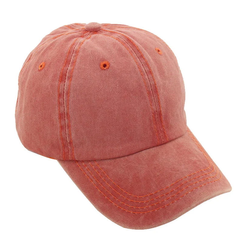Кепка с козырьком для занятий спортом на открытом воздухе однотонные регулируемые потертые шапки Брезентовая бейсболка папы бейсболки