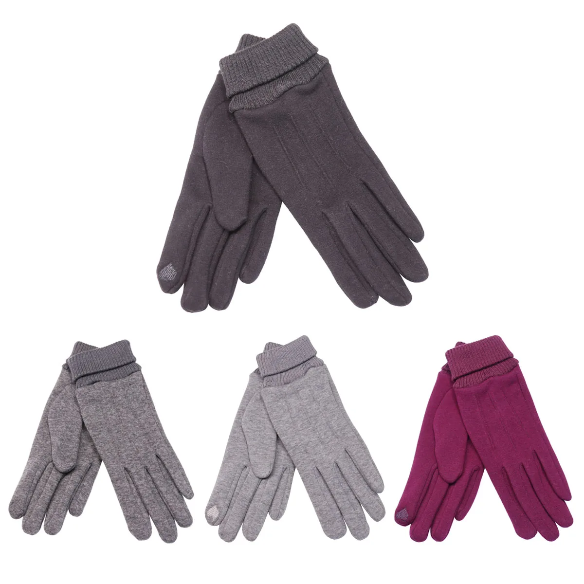 Cuff knitted Warm gloves and cold-proof gloves with five fingers in winter